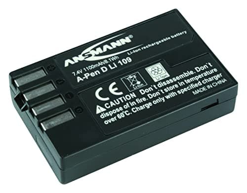 Image of ANSMANN Li-Ion 7.4V Camera Battery Replacement For D-Li109 [Pack of 1] Compatible with Pentax Cameras Including Pentax KP, K-30, K-50, K-500, K-70, K-r, K-S1 & K-S2-5 Year Warranty