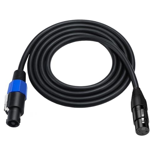 Image of Halokny Speakon to XLR Speaker Cable, 3 Pin Female to Male Audio Adapter for DJ/PA Speaker Cord With Twist Lock (3m/10Feet)