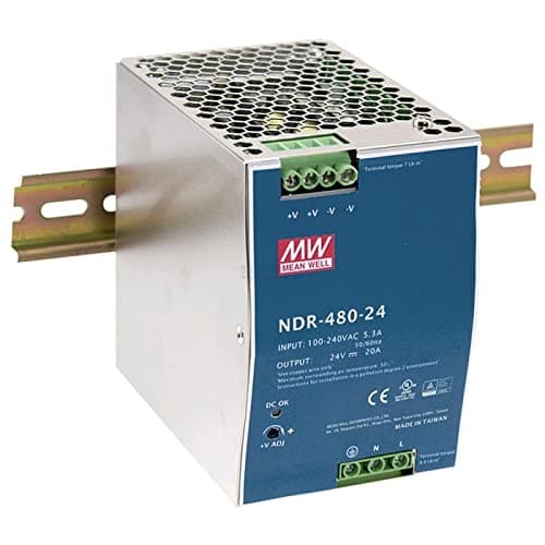 Image of Mean Well NDR-480-24 AC-DC Single Output DIN Rail Power Supply