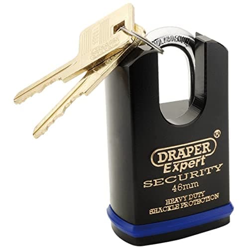 Image of Draper 64196 Heavy Duty Solid Steel Padlock 46 Millimeters, 46 Mm
