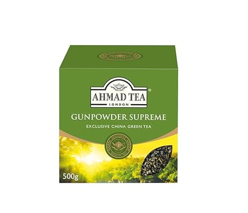 Image of Ahmad Tea Loose Leaf, Gunpowder Green Tea, 1 Packet of 500g Loose Leaf Tea