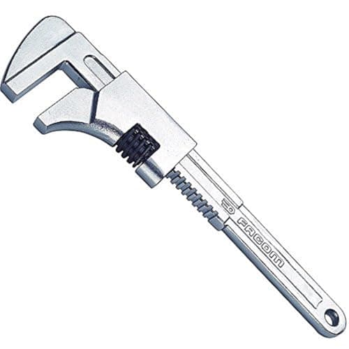 Image of FACOM - Rack Wrench - 105.375 - Large Aperture 80 mm - Length 375 mm - Heavy Duty Wrench - Plumber, Building, Agriculture, Construction Sites - Satin Chrome