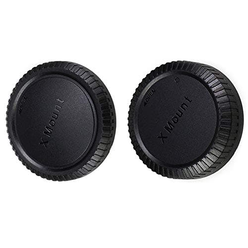 Image of JJC Body Cap + Rear Lens Cap Set for Fujifilm X Mirrorless Interchangeable-lens Cameras & Fujifilm X Mount Lens System (1 Set)
