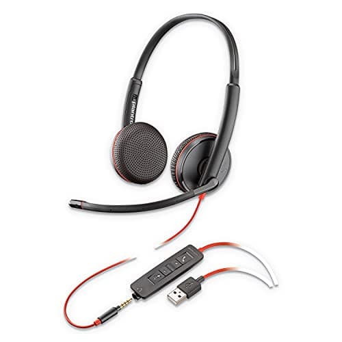 Image of Plantronics Blackwire C3225 USB Stereo Headset, Black