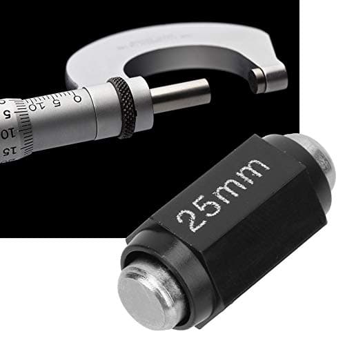 Image of TOPINCN Stainless Steel Outside Micrometer Standard Caliper Calibration Rod Bar 25mm/50mm/75mm/100mm Measuring Range, for Calibrating Micrometers (25mm)