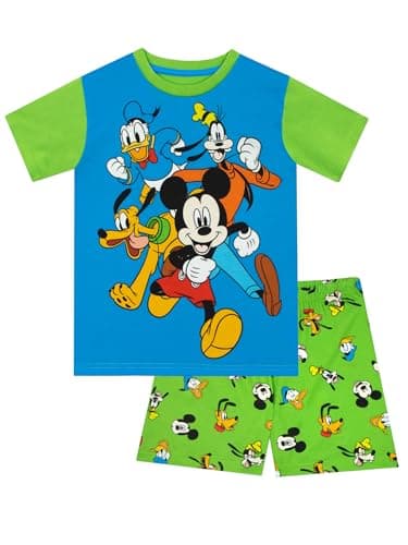 Image of Disney Boys Mickey Mouse Pyjamas | Boys Short Pyjamas | Mickey Donald Duck And Goofy PJs For Boys | Blue | 7-8 Years
