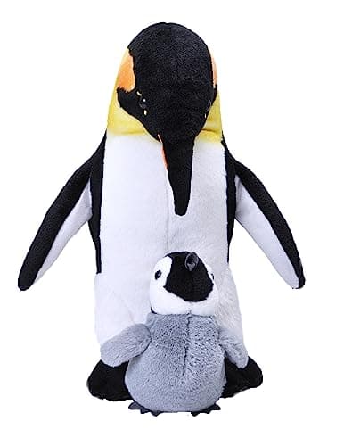 Image of WILD REPUBLIC Mom and Baby Emperor Penguin, Stuffed Animal, 12 Inches, Gift for Kids, Plush Toy, Fill is Spun Recycled Water Bottles