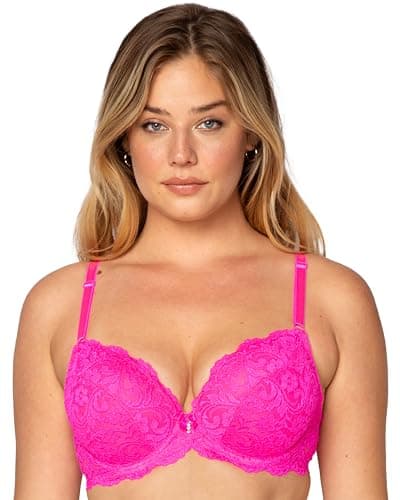 Image of Smart & Sexy Women's Signature Lace Push-up Bra, Medium Pink, 36DD