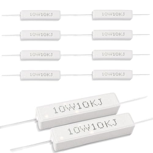 Image of Innfeeltech 10 Pcs 10W 5% Tolerance 10K ohm Ceramic Cement Resistor For DIY Project and Experiments
