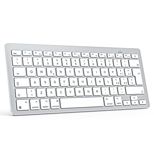Image of OMOTON Bluetooth Keyboard for Mac OS, Compact Wireless, QWERTY IT-Layout, Silver