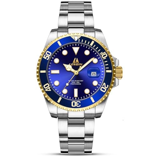 Image of LN LENQIN Mens Watches Stainless Steel Watches Men Waterproof Analog Quartz Watch Men's Wrist Watches with Date Fashion Casual Man Watch