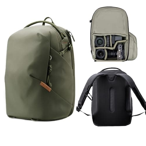 Image of PGYTECH OneGo Lite Camera Backpack 22L Lightweight Camera Bag Compatible with Sony/Canon/Nikon/DSLR/SLR Mirrorless Cameras, Water-Resistant BackPack for Urban & Travel Photography, Forest Green