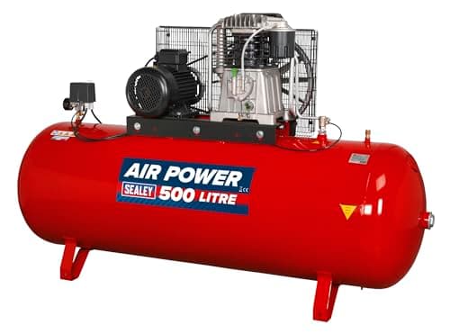 Image of Sealey SAC55075B 500L Belt Drive Compressor 7.5hp 3ph 2-Stage with Cast Cylinders