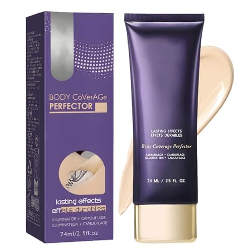 Image of Waterproof Leg Makeup to Cover Veins - Full Coverage Tattoo Cover Up No Transfer Body Makeup - Body Concealer for Mature Skin - Natural Long Lasting Scar CoverUp Makeup for All Skin Tones​,No Transfer