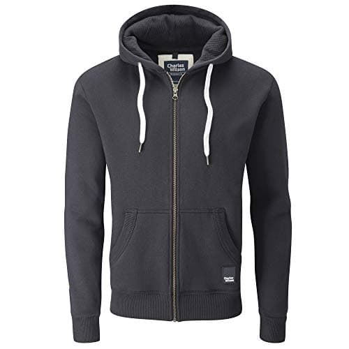 Image of Charles Wilson Men's Full Zip Midweight Hoody (Small, Deep Navy (1019))