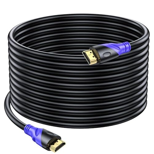 Image of Rommisie 4K/60HZ HDMI Cable 20M (HDMI 2.0,18Gbps) Ultra High Speed Gold Plated Connectors,Ethernet Audio Return,Video 4K,FullHD1080p 3D Compatible with Blu-Ray,TV, Playstation, PS3, PS5, PC, HDTV