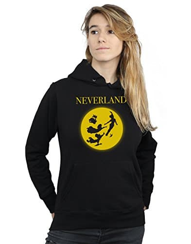 Image of Disney Women's Peter Pan Moon Silhouettes Hoodie Black Medium