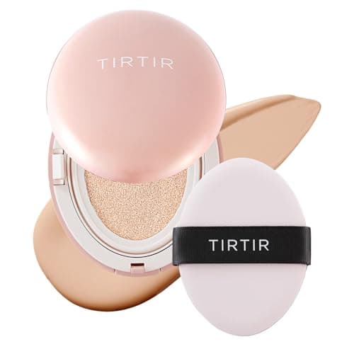 Image of TIRTIR Mask Fit All Cover Pink Cushion Foundation | High coverage, Velvety Matte Finish, Lightweight, Flawless, Corrects Redness, Korean Cushion (#17C Porcelain, Full Size, 0.63 Fl Oz)
