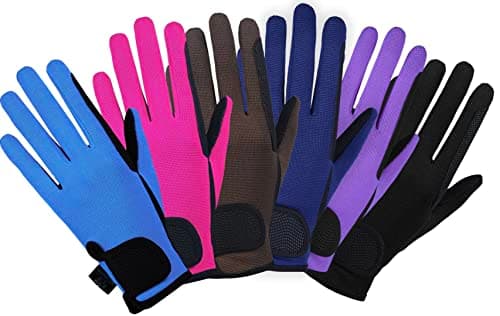 Image of AFE Kids Gloves For Girls Boys Unisex Horse Riding Gloves Outdoor Gloves Sports Gloves Cycling Gloves For Children (Brown, Large)