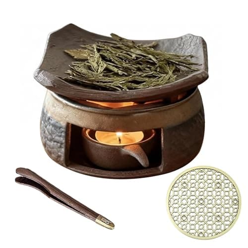 Image of Ceramic Aromatherapy Burner, 4-in-1 Essential Oil Diffuser & Wax Warmer, Handmade Glazed Fragrance Holder for Home Bedroom Yoga Spa Office Decor, Gift Idea