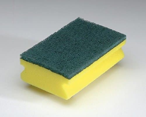 Image of Finger Grip Sponge Scourer Green Abrasive - Green/Yellow - Pack of 10 - Contico - SPCAGN
