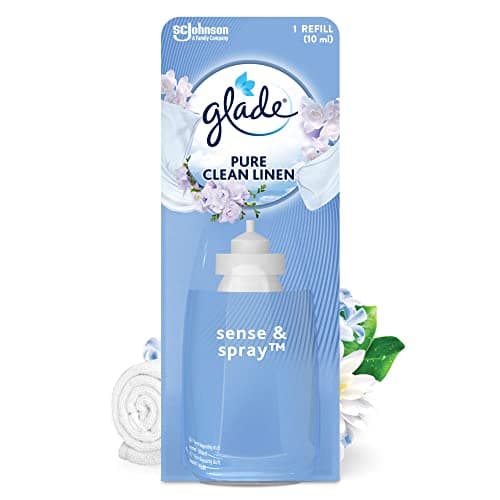 Image of Glade Sense & Spray Air Freshener Refill, Motion Activated Automatic Room Spray and Odour Eliminator for Home, Clean Linen, 8 Refills (8 x 18ml)