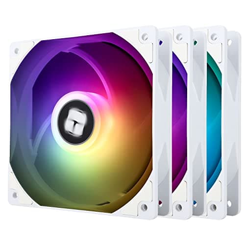 Image of Thermalright TL-C12CW-S CPU Fan, 120mm White ARGB Case Cooler, 4pin PWM Silent Computer Fan with S-FDB Bearing Included, up to 1500RPM Speed（3 quantities）