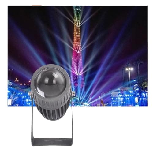 Image of Rotating Spotlight LED Beam Spotlight - Long Range Narrow Beam Spotlight, 10W LED Outdoor Spotlights Narrow Beam Floodlight IP65 Waterproof Outdoor Wall Lamp Wall Washer Landscape Lighting(Blue,110V-2