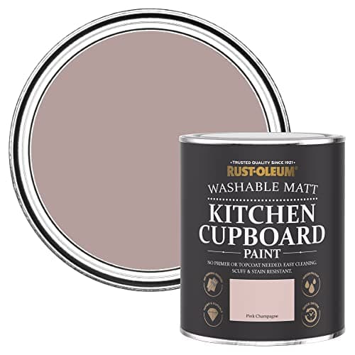 Image of Rust-Oleum Pink Kitchen Cupboard Paint in Matt Finish - Pink Champagne 750ml