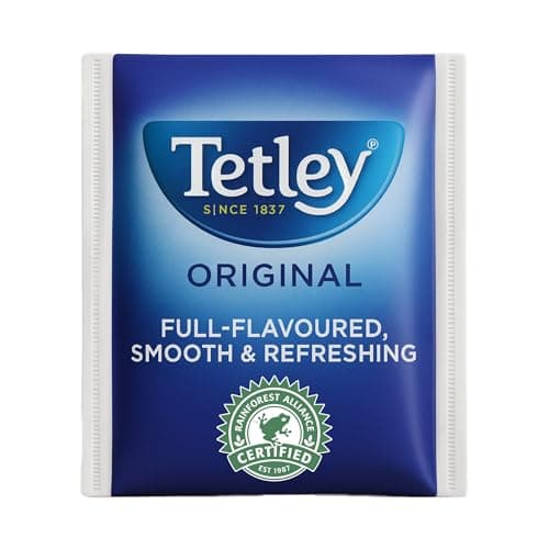 Image of Tetley Original Black Tea Bags in Envelopes – Full Flavoured British Brew – Rainforest Alliance Certified – 50 Enveloped Teabags Pack