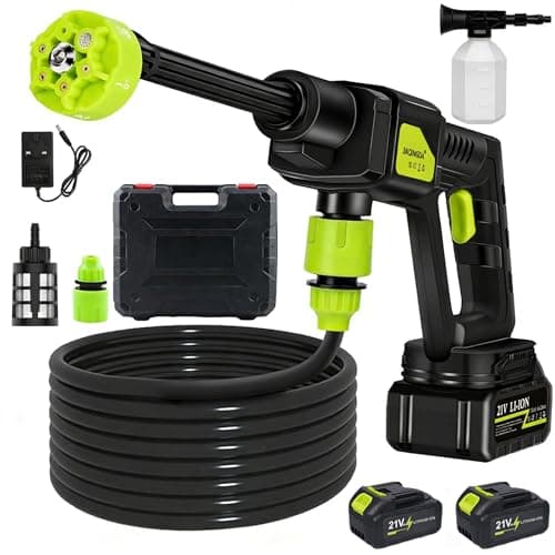 Image of Cordless Pressure Washer for Makita Battery, 6 in 1 Portable Power Washer for Patio and Car,Battery Pressure Washers with 2 Batteries & 5m Hose,Cordless Jet Wash for Cars/Floor/Garden Cleaning