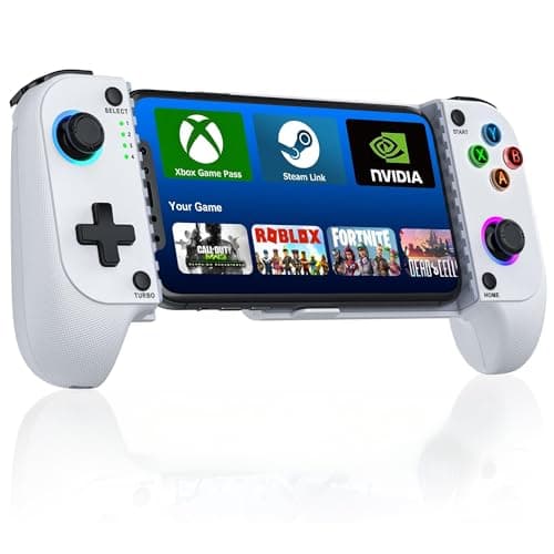 Image of Fanxieast Ultimate Wireless Mobile Gaming Controller for iPhone/Android Universal Phone Controller With Hall Effect Joystick, Wake Up, Dynamic RGB Compatible With Xbox, Steam