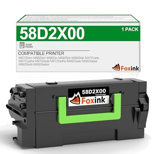 Image of 58D2X00 Toner Cartridge Replacemet Compatible for Lexmark MX722ade Toner Cartridge for Lexmark MX722adhe MX721ade MX721adhe MX722ade MX822ade MX822adxe MX826ade MX826adxe MS725 MS823 MS825 MS826