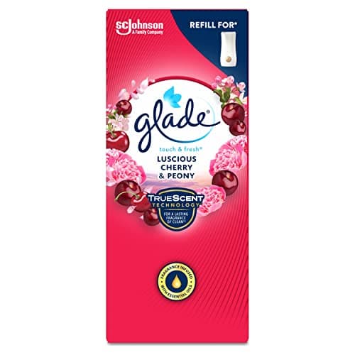 Image of Glade Touch & Fresh Air Freshener Refill, Touch Activated Odour Eliminator for Bathroom & Home, Cherry & Peony, 10ml