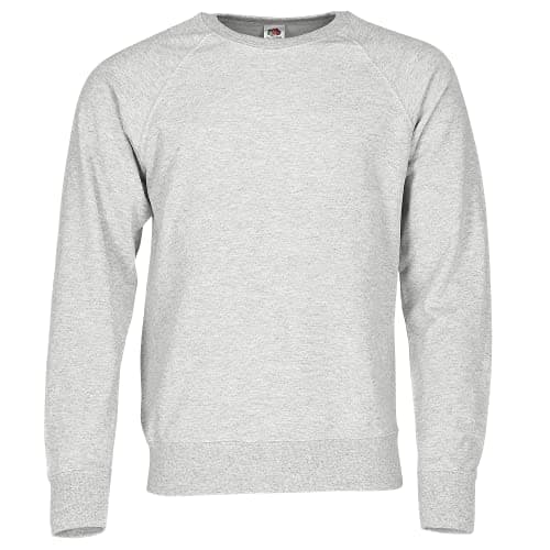 Image of Fruit of the Loom Men's Classic Long Sleeve Sweatshirt - Grey - X-Large