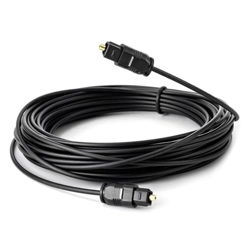 Image of Pxyelec 10 M Black Digital Fiber Optical Audio SPDIF TosLink Cable