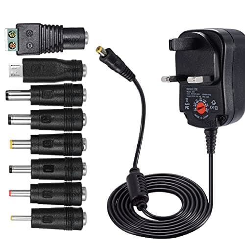 Image of 3V 4.5V 5V 6V 7.5V 9V 12V Power Supply Universal AC Adapter to DC Wall Charger with 8 DC Connectors Multi Plug for LED Strip Lights,TV Box,Speaker,Router,Home Appliances,Audio,Video Android Tablet