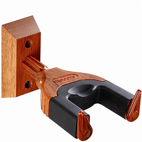 Image of Ukulele Wall Mount, Auto Lock Ukulele wall Hanger, Hard Wood Base Ukulele Holder, For Ukulele/Violin/Banjo/Mandolin Wall Hook Stand