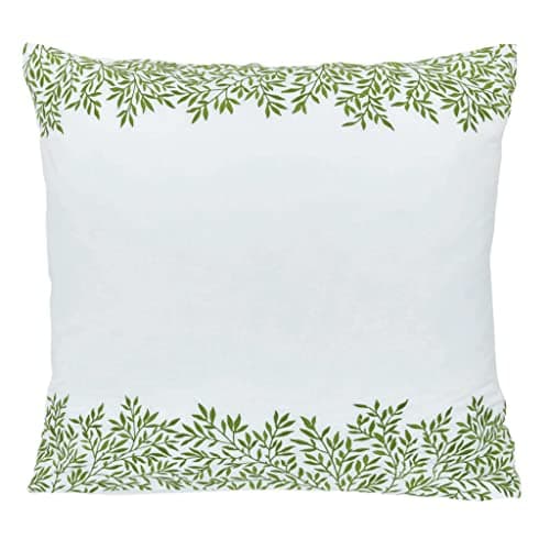 Image of Morris & Co Lemon Tree Leaf Green Bedding Range (Large Square Embroidered Pillowcase 65cm)