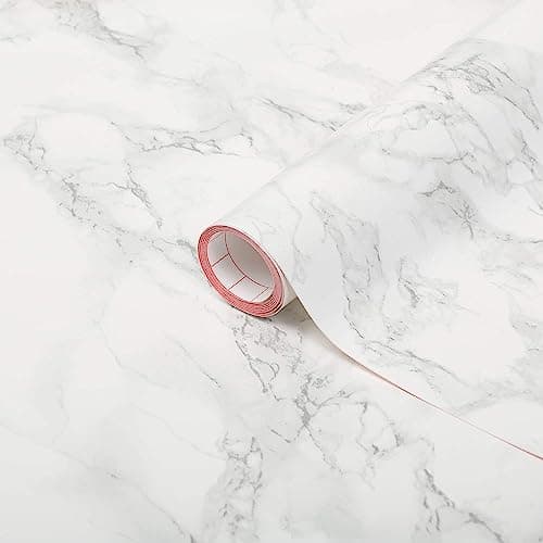 Image of d-c-fix vinyl wrap Marmi gray marble effect 45 cm x 2 m - sticky back plastic roll for furniture, kitchen & cupboards - contact paper sticker self adhesive film