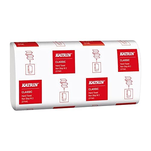 Image of AUK Katrin 61570 Classic Hand Towel Non Stop M2 2 Ply White Handy Pack (4000 x Sheets)