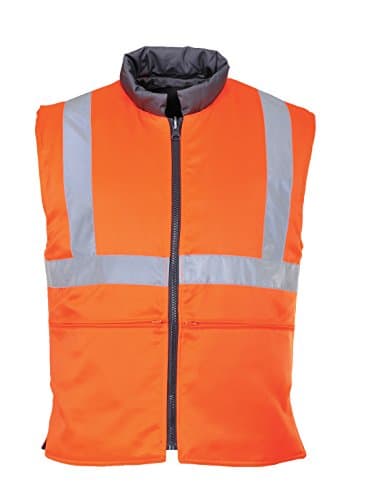 Image of Portwest Hi-Vis Reversible Bodywarmer RIS, Size: XXL, Colour: Orange, RT44ORRXXL