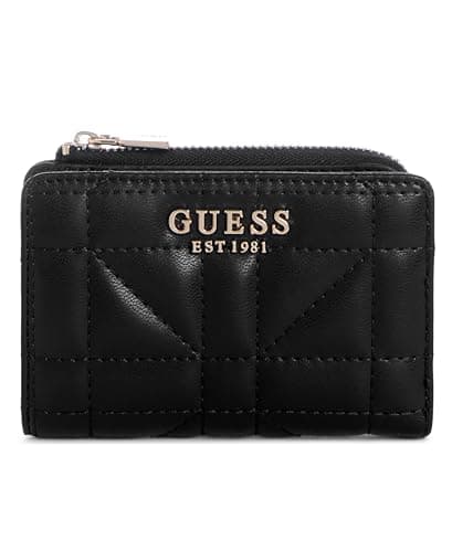 Image of Guess Women's Edita Zip Around Card Case Wallet, Black, One Size