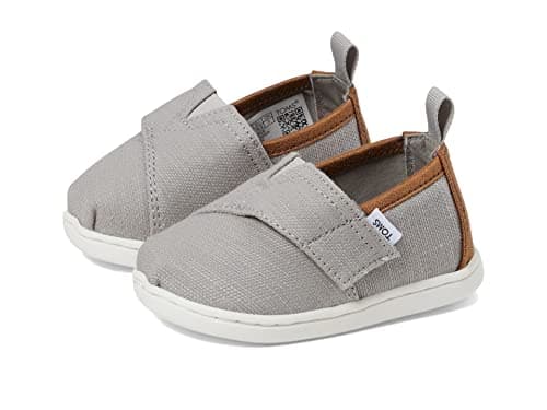 Image of TOMS Tiny Alpargata Recycled Cotton Canvas Espadrille, Drizzle Grey