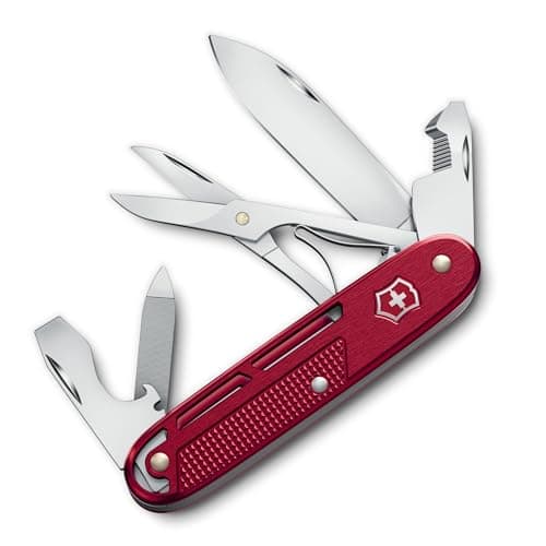 Image of Victorinox Synergy X Alox Pocket Knife – Stainless Steel Multitool for Everyday, Work & Outdoor Use with Scissors & Carry Clip, Red