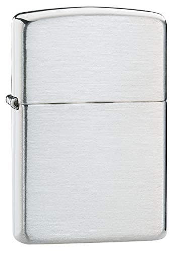 Image of Zippo - Windproof Lighter, Armour Brushed Sterling Silver, Base Model, Refillable, Reusable, Windproof Design, Gift Box, Made in the USA