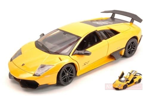 Image of RASTAR SCALE MODEL COMPATIBLE WITH LAMBORGHINI MURCIELAGO LP670-4 SV 2009 YELLOW 1:24 RAT39300Y