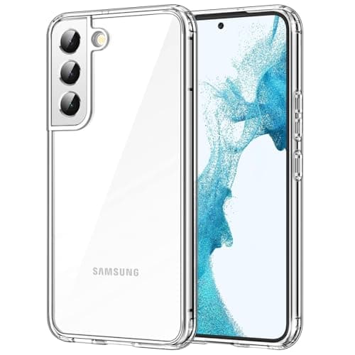 Image of JETech Case for Samsung Galaxy S22 5G 6.1-Inch, Non-Yellowing Shockproof Bumper Protective Phone Cover, Anti-Scratch Hard PC Back (Clear)