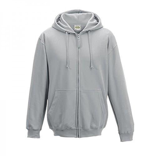 Image of AWDis Just Hoods Men's Zoodie Hoodie, Heather Grey, Medium