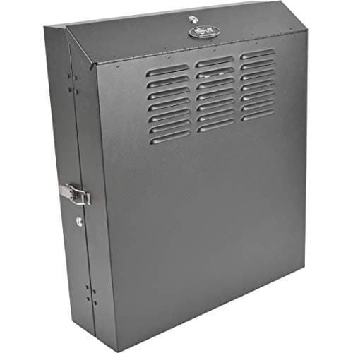 Image of Eaton Tripp Lite SmartRack 4U Low-Profile Vertical-Mount Switch-Depth Wall-Mount Rack Enclosure Cabinet (Black) (SRWF4U)